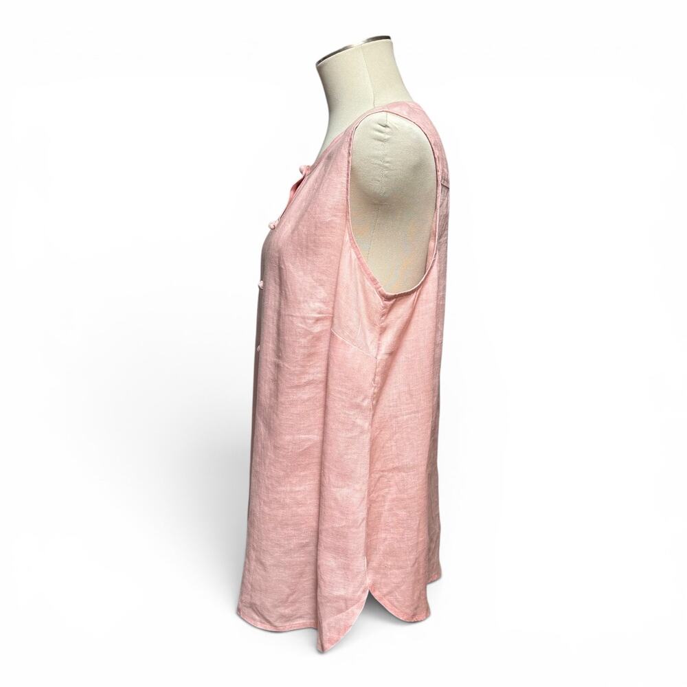 J.Jill Love Linen Sleeveless Blouse Top Pink Petite XL - Picture 3 of 6